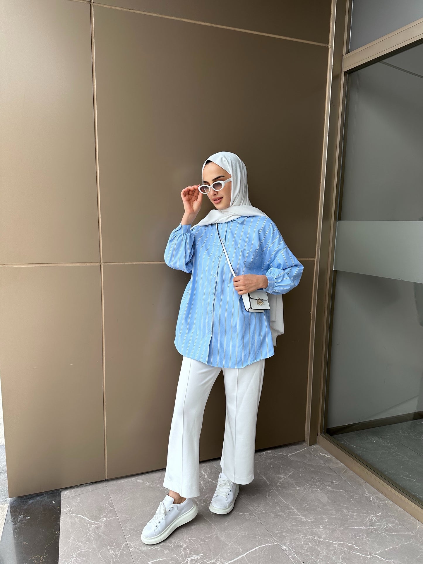 Marka muadili çizgili gömlek ❣️