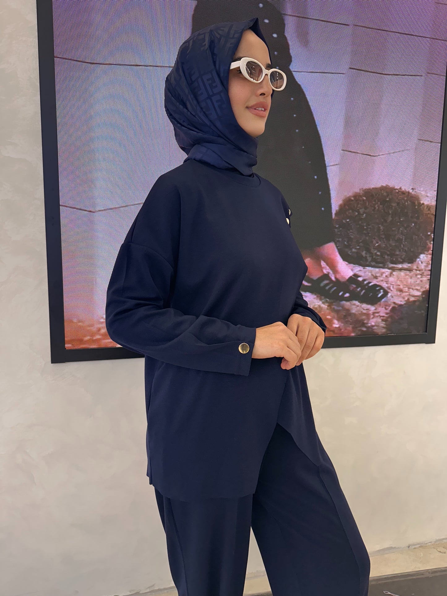 Premium çapraz detaylı şalvar takım